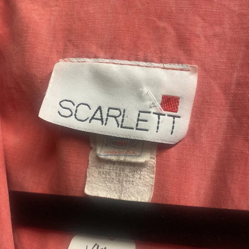 Vintage Scarlett Rose Colored Button Front Shirt Dress - Picture 7 of 7
